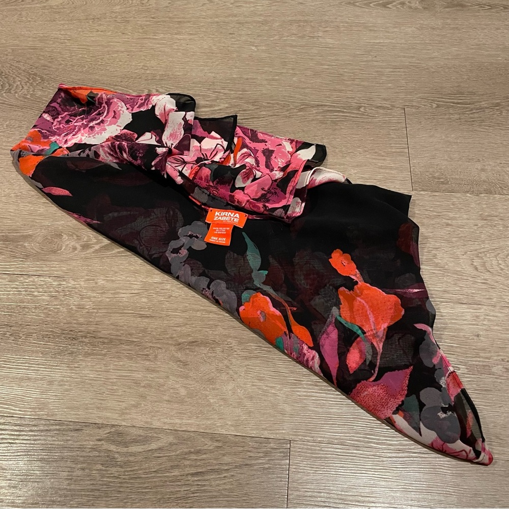 Kirna zabete scarf floral pink